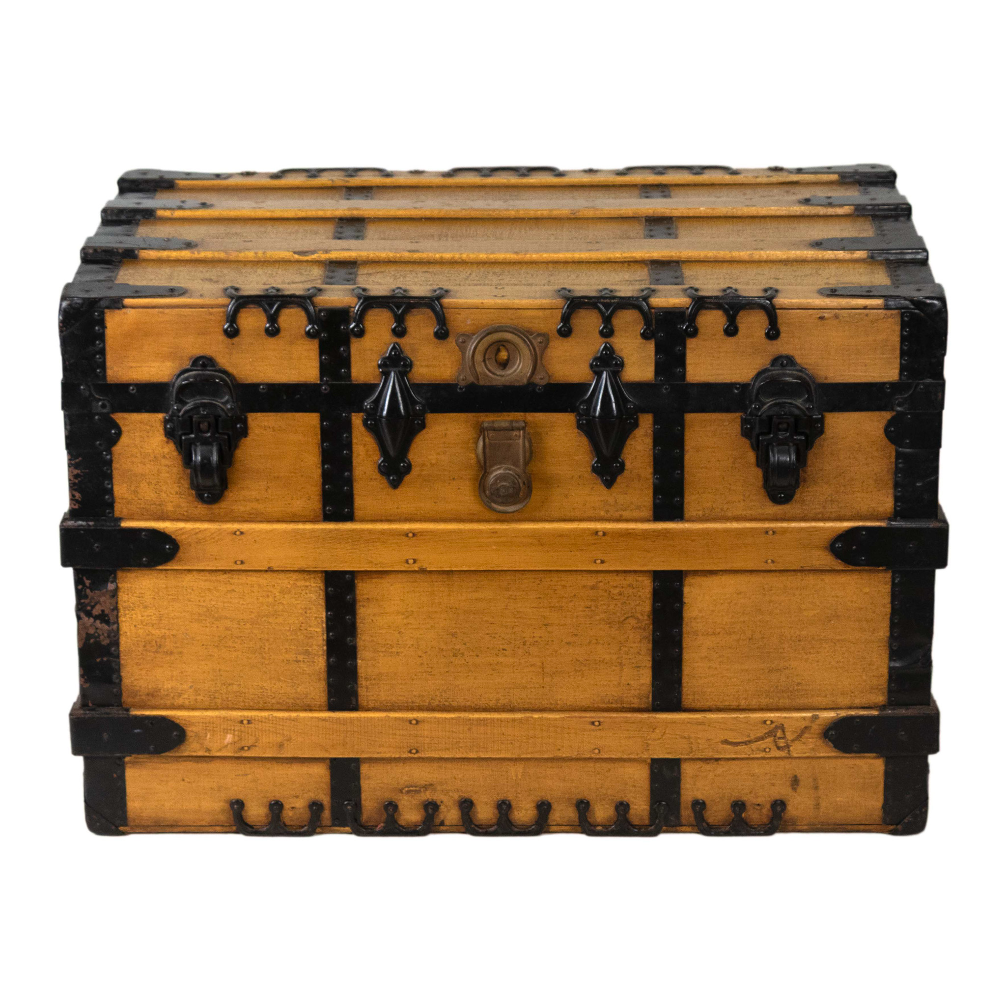 ZKRIP_102 -2 Antique EAGLE LOCK Steamer Trunk - Image 1