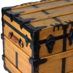 Antique EAGLE LOCK Steamer Trunk - Image 3