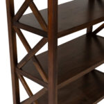 Hand Hewn Look Bookshelf with ‘X’ Side Details - Image 3