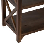 Hand Hewn Look Bookshelf with ‘X’ Side Details - Image 4