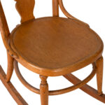 Antique Tiger Oak Sewing Rocker - Image 3