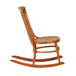 Antique Tiger Oak Sewing Rocker - Image 5