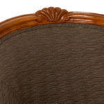 French Louis XV Style Low Back Wood Framed Armchair - Image 3