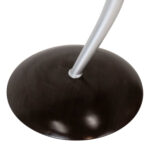 Modern Round Glass Top Side Table on Silver and Black Base - Image 4