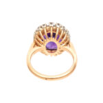 Vintage Amethyst and Diamond Ring in 14 Karat Gold - Image 4