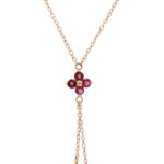 Pearl and Pink Tourmaline Necklace in 14 Karat Gold - Image 2