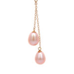 Pearl and Pink Tourmaline Necklace in 14 Karat Gold - Image 3