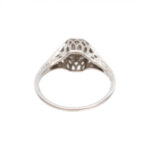 Antique Art Deco Diamond and Synthetic Sapphire Ring in 14 Karat White Gold - Image 5