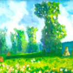 NJ PESCI “Mini Monet” Original Oil on Canvas - Image 2