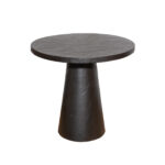 CRATE AND BARREL Willy Charcoal Concrete Pedestal Bistro Table