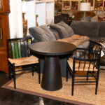 CRATE AND BARREL Willy Charcoal Concrete Pedestal Bistro Table - Image 4