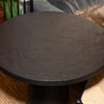 CRATE AND BARREL Willy Charcoal Concrete Pedestal Bistro Table - Image 2