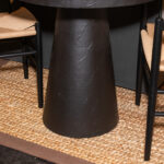 CRATE AND BARREL Willy Charcoal Concrete Pedestal Bistro Table - Image 3