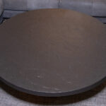 CRATE AND BARREL Willy Charcoal Concrete Pedestal Coffee Table - Image 2