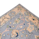 9’ x 6’1” WELL APPOINTED HOUSE Handcrafted Wool Grace Oushak Rug in French Blue