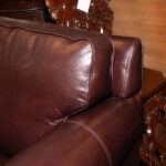LAUREN RALPH LAUREN Brown Leather Sofa with Nailhead Trim - Image 2