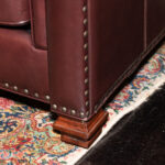 LAUREN RALPH LAUREN Brown Leather Sofa with Nailhead Trim - Image 5