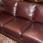 LAUREN RALPH LAUREN Brown Leather Sofa with Nailhead Trim - Image 4