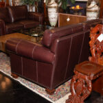 LAUREN RALPH LAUREN Brown Leather Sofa with Nailhead Trim - Image 7