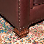 LAUREN RALPH LAUREN Brown Leather Loveseat with Nailhead Trim - Image 5
