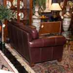 LAUREN RALPH LAUREN Brown Leather Loveseat with Nailhead Trim - Image 7