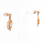 Pair of Opal Drop Earrings in 14 Karat Gold - Image 2