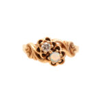 Antique Victorian Opal and Diamond Ring in 14 Karat Gold