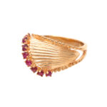 Ruby Wave Style Ring in 14 Karat Gold - Image 6