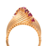 Ruby Wave Style Ring in 14 Karat Gold - Image 3