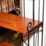 Charleston Forged Iron and Cherrywood Bakers Rack - Image 3