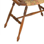 Antique Victorian Oak Stool with Needlepoint Cushion - Image 3