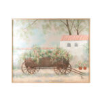 Original Painting of Rustic Flower Cart