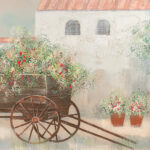 Original Painting of Rustic Flower Cart - Image 2