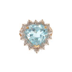 5 Carat Topaz and Diamond Ring in 10 Karat Gold
