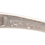 Black and White Diamond Ring in 14 Karat White Gold - Image 6
