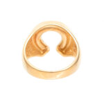 2.5 Carat Total Weight Synthetic Sapphire Horse Shoe Shaped Ring in 14 Karat Gold - Image 4
