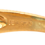 6 Carat Blue Topaz Ring with Diamond Accents in 18 Karat Gold - Image 7