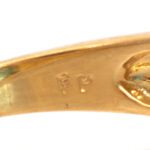 6 Carat Blue Topaz Ring with Diamond Accents in 18 Karat Gold - Image 8