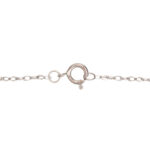 Fire Opal and Diamond Halo Pendant Necklace in 14 Karat White Gold - Image 5