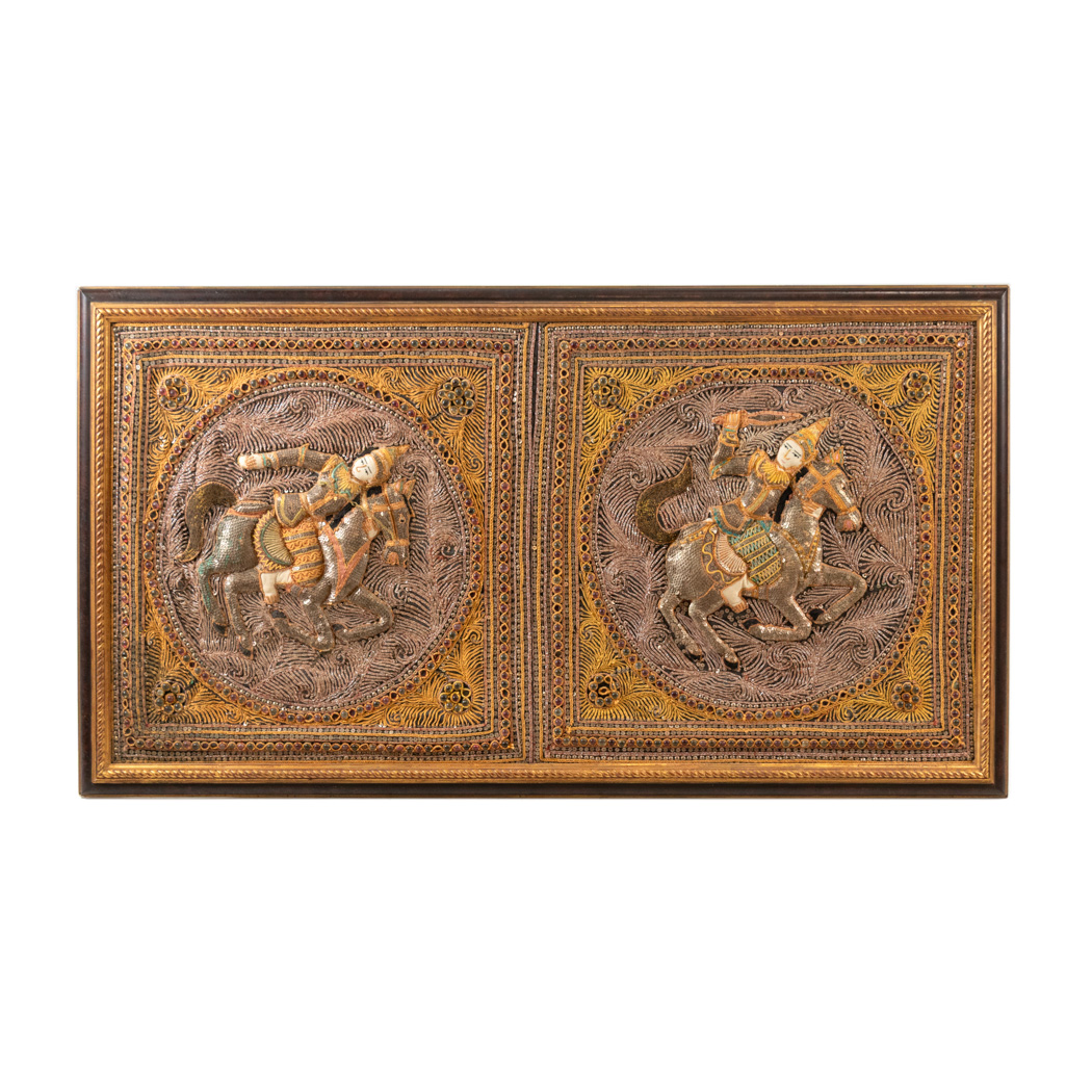 ZKARW_104-2 Burmese Kalaga Embroidered Tapestry - Image 1