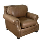 LEXINGTON TOMMY BAHAMA Brown Leather Club Chair - Image 2