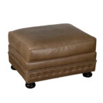 LEXINGTON TOMMY BAHAMA Brown Leather Ottoman