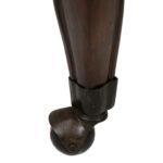Set of 4 FRONTGATE Leather Chairs on Casters - Image 5