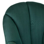 LES BROWN CHAIR CO. Swivel Armchair in Green Herringbone Upholstery - Image 3