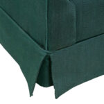 LES BROWN CHAIR CO. Swivel Armchair in Green Herringbone Upholstery - Image 5