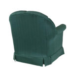 LES BROWN CHAIR CO. Swivel Armchair in Green Herringbone Upholstery - Image 7