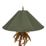 FREDERICK COOPER Gold Gilt Metal Palm and Monkey Table Lamp - Image 2
