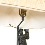 MAITLAND SMITH Bronze Golfer Table Lamp with Pleated Shade - Image 4