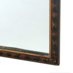 Black and Gold Framed Mirror with Antique Black Forest Carved Wood Panel - Image 3