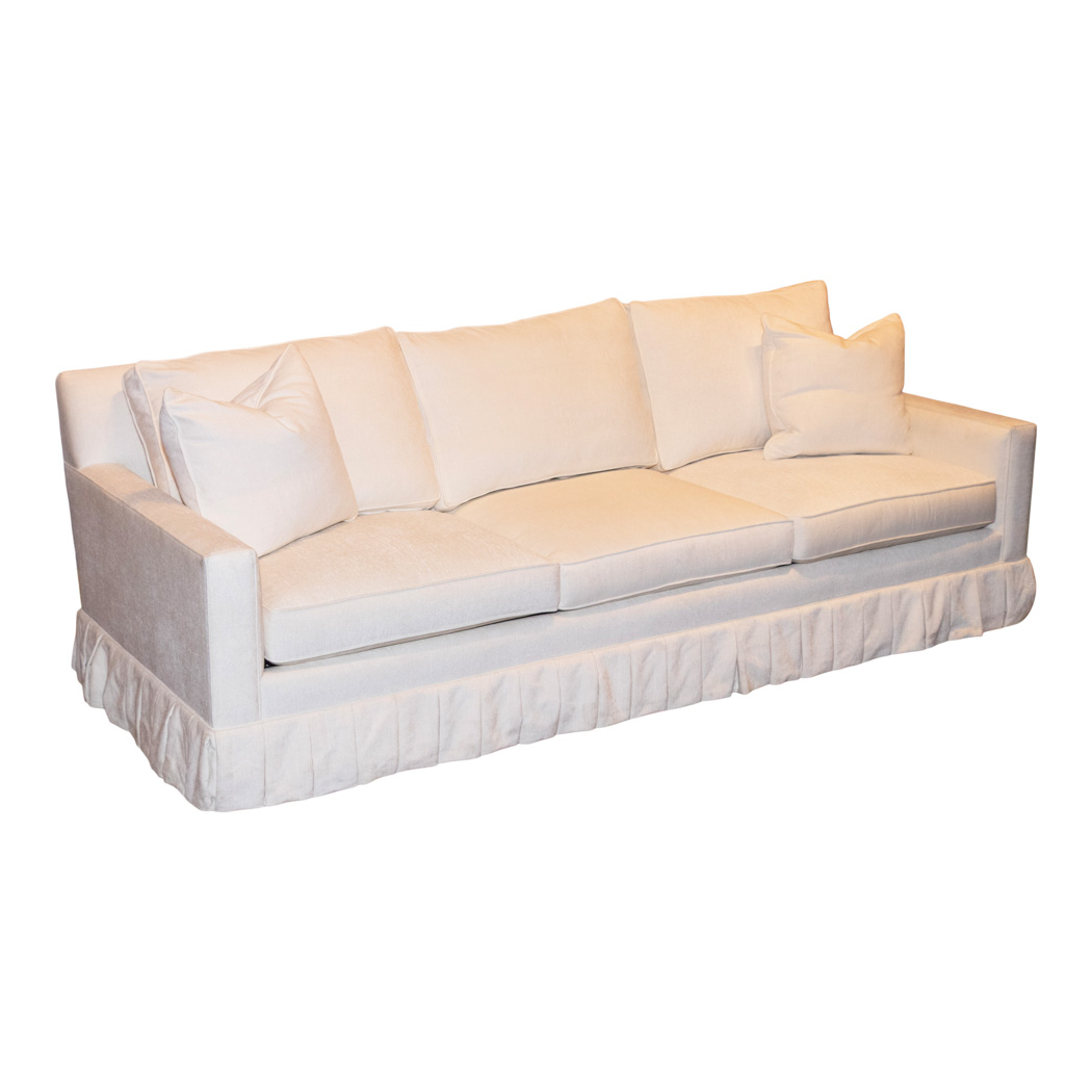 ZAZIZ_101-2 REVIVAL HOME Poppy Sofa with Box Pleat Skirt - Image 1